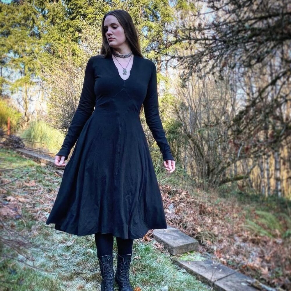 Silvan threads maxi dress with pockets M/L